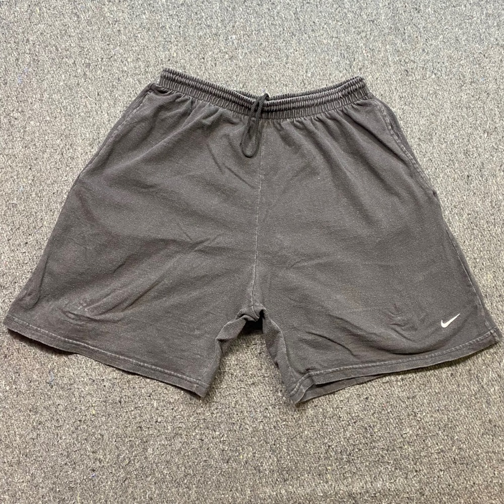 Nike Black Athletic Shorts with White Swoosh